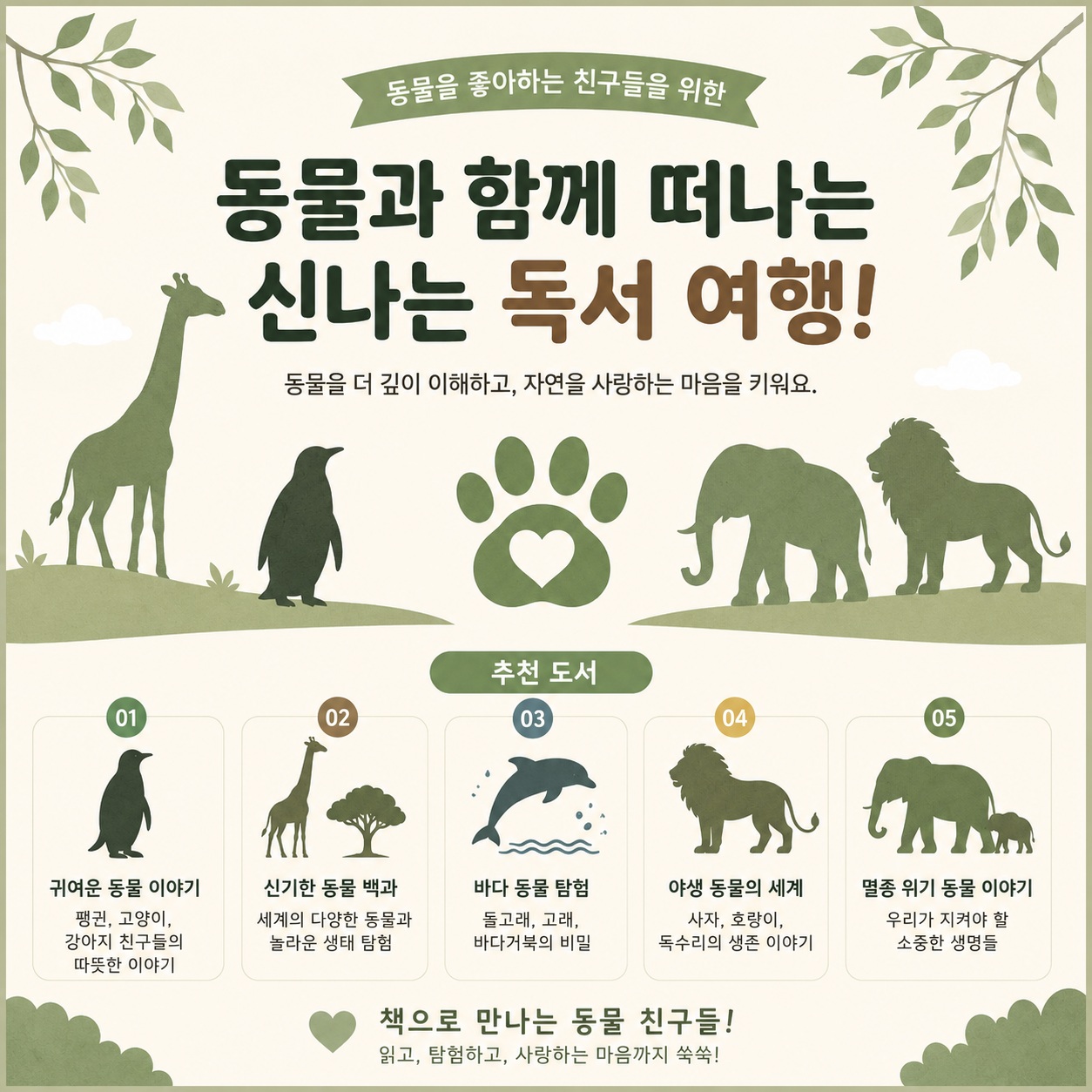 동물과 함께 떠나는 신나는 독서 여행